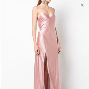 michelle mason strappy wrap gown